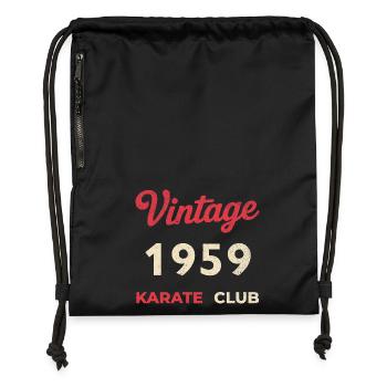 Vintage 1959 – Année de naissance rétro du Karate Club - Sac à cordon en polyester recyclé - noir - Devant