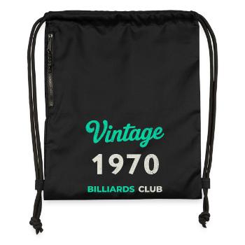 Vintage 1970 – Billiards Club Retro Geburtsjahr - Turnbeutel aus Recycling-Material - Schwarz - Vorne