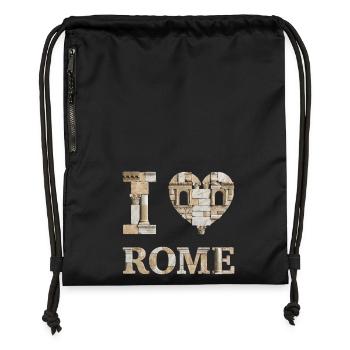 Rome – Eternal City - Gymsac made from recycled material - black - Front