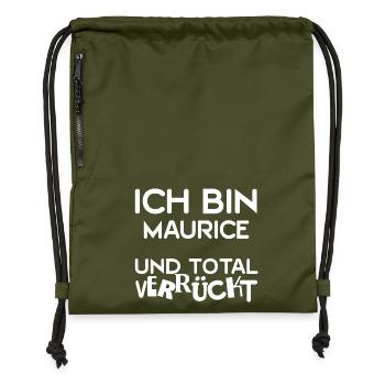 Maurice as a given name - Gymsac made from recycled material - military green - Front