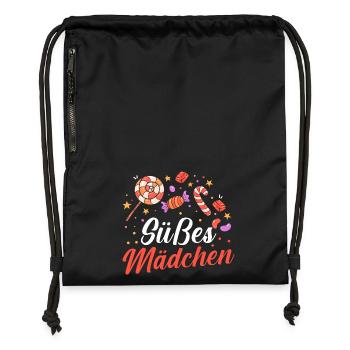 Sweets Sweet Tooth Cute Girl - Gymsac made from recycled material - black - Front