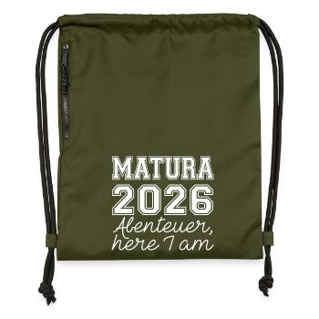 Matura 2026 - Gymsac made from recycled material - military green - Front