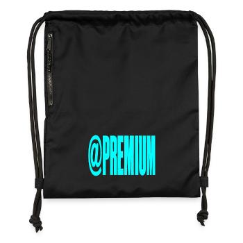 Neon @PREMIUM Text Logo - Gymsac made from recycled material - black - Front