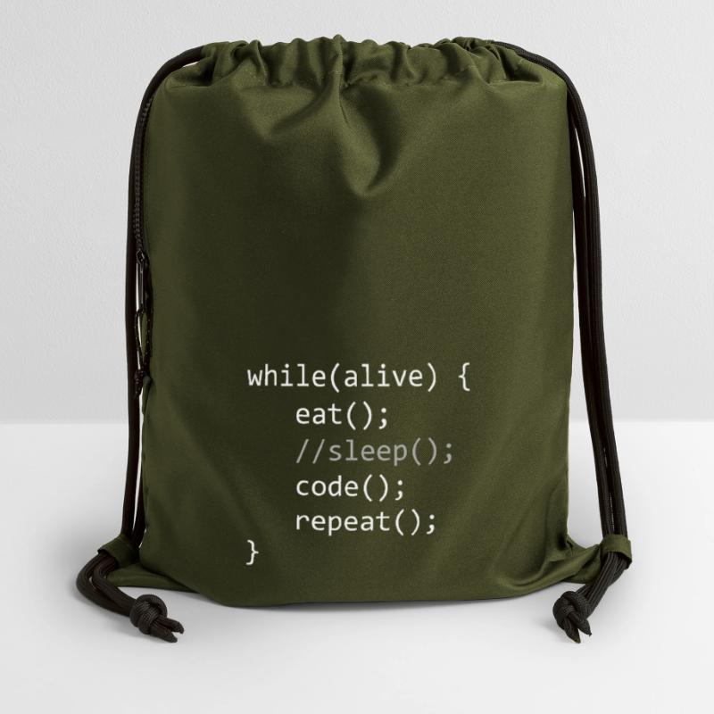 Code While Alive Turnbeutel aus Recycling-Material