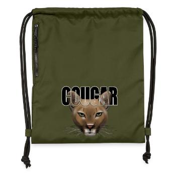 Cougar script R6Z - Gymsac made from recycled material - military green - Front