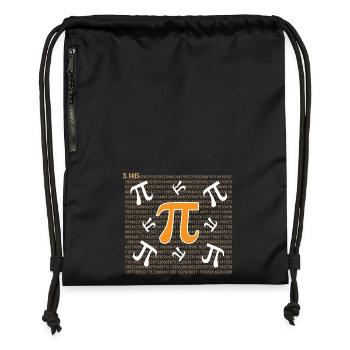 Pi Day - Happy Pi Day - Gymsac made from recycled material - black - Front