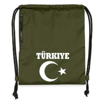 Turquie - Sac à cordon en polyester recyclé - military green - Devant