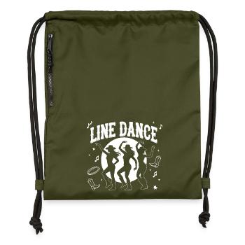 Line Dance Silhouettes Moonlit Night - Gymsac made from recycled material - military green - Front