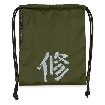 Discipline (Japanese) characters - Gymsac made from recycled material - military green - Front