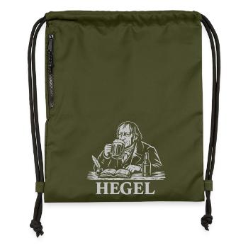 Hegel Pub Scholar Bierillustration - Turnbeutel aus Recycling-Material - military Green - Vorne