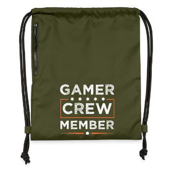Équipe de joueurs - Sac à cordon en polyester recyclé - military green - Devant