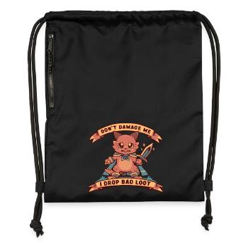 Je laisse tomber du mauvais butin - Sac à cordon en polyester recyclé - noir - Devant