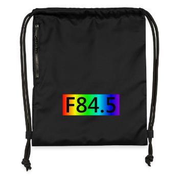 F84.5 - Spektrum - Turnbeutel aus Recycling-Material - Schwarz - Vorne