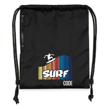 Surfcode (dunkel) - Turnbeutel aus Recycling-Material - military Green - Vorne