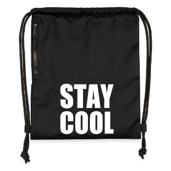 Stay cool - Gymsac made from recycled material - military green - Front