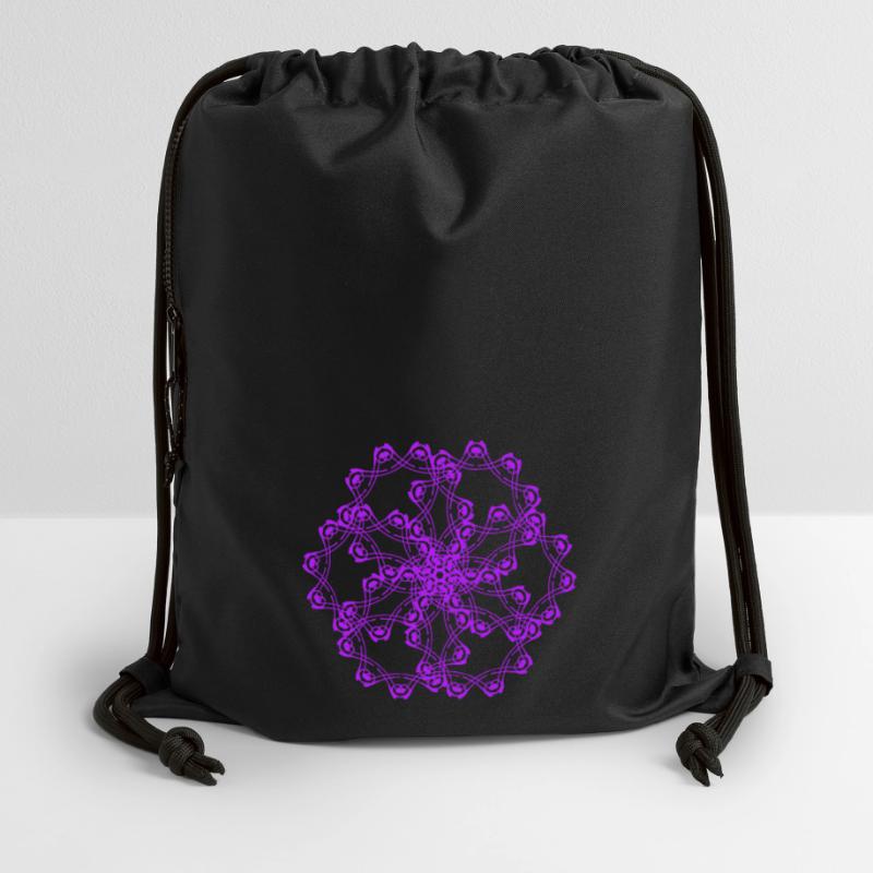 Random patterns circled Gymsac made from recycled material