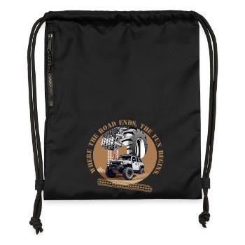Off-Road Driver - Gymsac made from recycled material - black - Front