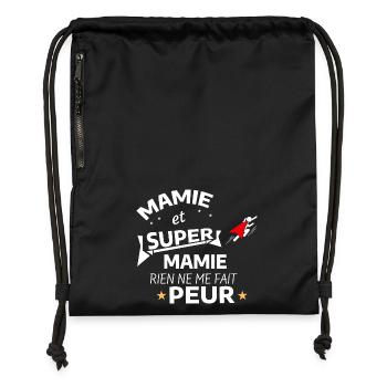 Maman Super Héroïne Affichette - Sac à cordon en polyester recyclé - military green - Devant