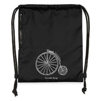 Vintage Fahrrad Erneuerbare Energie - Turnbeutel aus Recycling-Material - military Green - Vorne