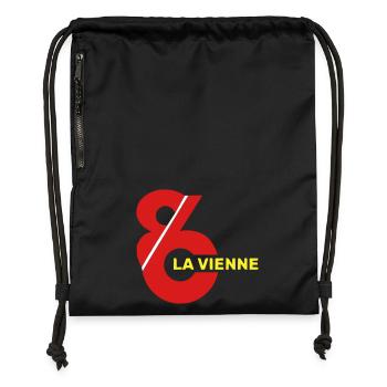 Vienne 86 Logo - Turnbeutel aus Recycling-Material - Schwarz - Vorne