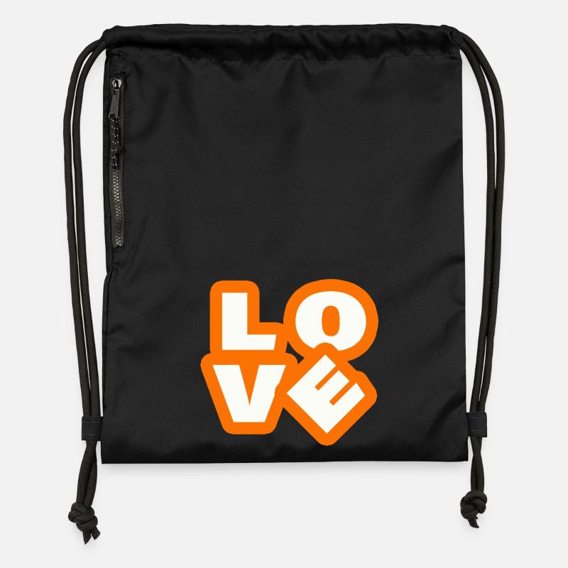 LOVE - Turnbeutel aus Recycling-Material - Schwarz