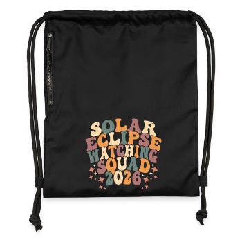 Solar Eclipse Squad 2026 - Turnbeutel aus Recycling-Material - Schwarz - Vorne