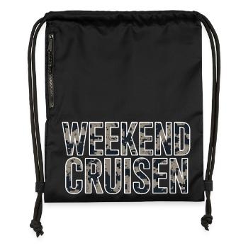 Autocollant de t-shirt de croisière du week-end pour les fans de tuning - Sac à cordon en polyester recyclé - military green - Devant