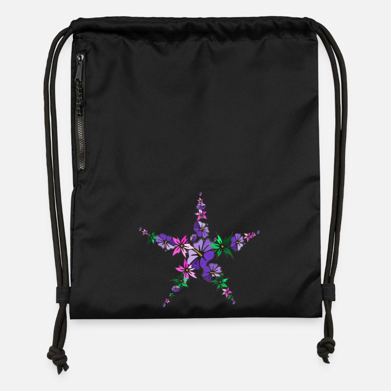 Polynesia - Gymsac made from recycled material - black