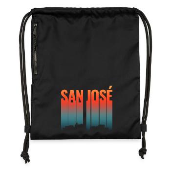 San Jose USA - Gymsac made from recycled material - black - Front
