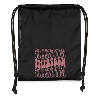 Thirteen 13th Birthday Girls 13 Years Old - Gymsac made from recycled material - black - Front