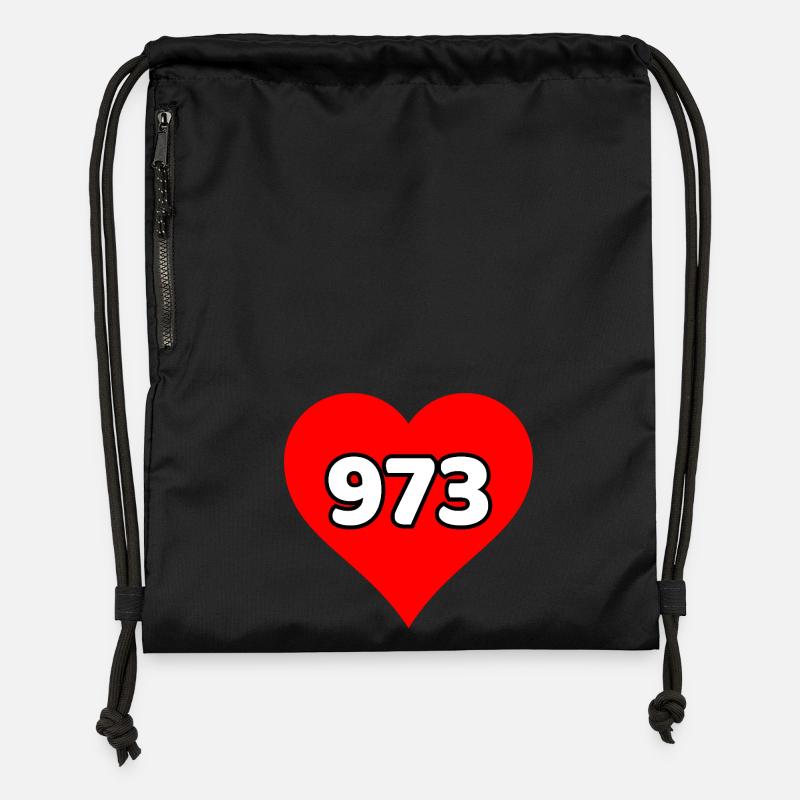J'aime la Guyane 973 - Sac à cordon en polyester recyclé - noir