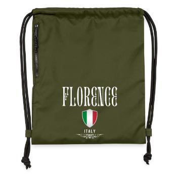 Florence Italie, souvenir Florence - Sac à cordon en polyester recyclé - military green - Devant