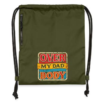 Sur le corps de mon père, drôles de pères qui disent - Sac à cordon en polyester recyclé - military green - Devant