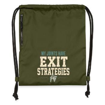 Eds Conscience Ehlers-danlos Guerrier Zèbre - Sac à cordon en polyester recyclé - military green - Devant