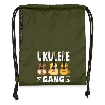 Ukulele Gang Hawaii Gitarre Musiker Band Spieler - Turnbeutel aus Recycling-Material - military Green - Vorne