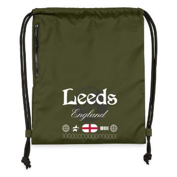 Leeds England Streetwear Travel Souvenir - Gymsac made from recycled material - military green - Front