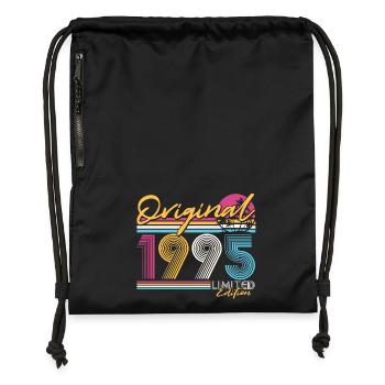 1995 Jahrgang Geburtstag Vintage Retro Geschenk - Turnbeutel aus Recycling-Material - Schwarz - Vorne