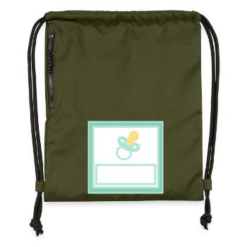 Personalize your own baby template - Gymsac made from recycled material - military green - Front