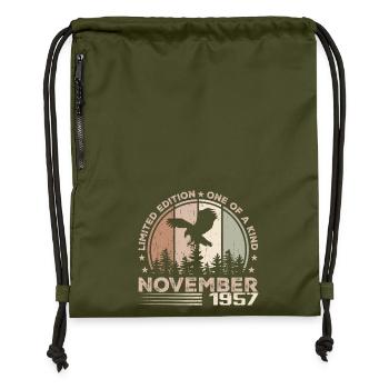 Incomparable depuis novembre 1957 67 Anniversaire - Sac à cordon en polyester recyclé - military green - Devant
