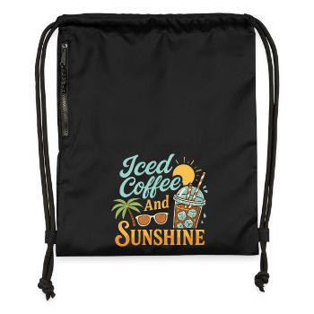 Iced coffee and sunshine - Gymsac made from recycled material - black - Front