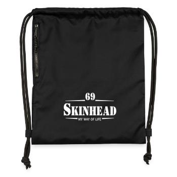 Working Class Skinhead Oi! Antiracist Bootboys My - Gymsac made from recycled material - black - Front