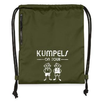 Männer Freunde Kumpels on Tour - Turnbeutel aus Recycling-Material - military Green - Vorne