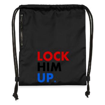 Lock him up - Sac à cordon en polyester recyclé - noir - Devant
