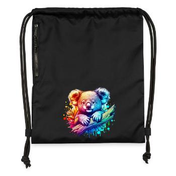 Koala - Turnbeutel aus Recycling-Material - Schwarz - Vorne