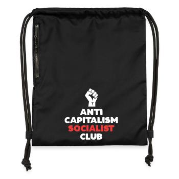 Club socialiste anticapitaliste - Sac à cordon en polyester recyclé - military green - Devant