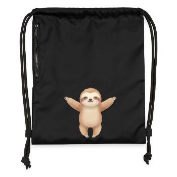 Baby Sloth - Gymsac made from recycled material - black - Front