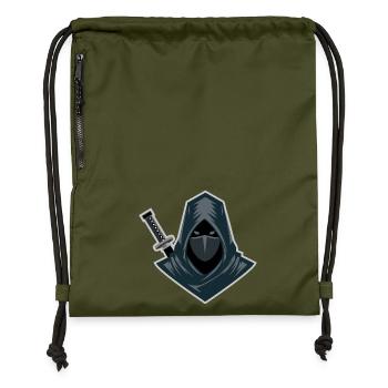 Shinobi Shadow Warrior Stealth Design - Gymsac made from recycled material - military green - Front