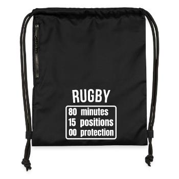rugby, rugby sport, fan de rugby - Sac à cordon en polyester recyclé - military green - Devant