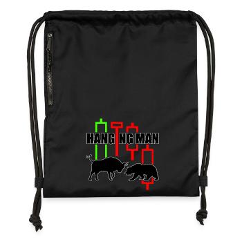 Trading Shirt Hanging Man R6Z - Gymsac made from recycled material - black - Front