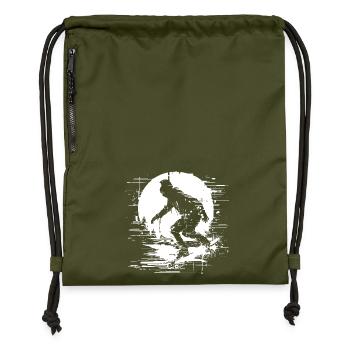 Skateboarderin Pixel Grafik - Turnbeutel aus Recycling-Material - military Green - Vorne